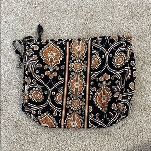 Vera Bradley Black and Orange Paisley Cosmetic Bag
